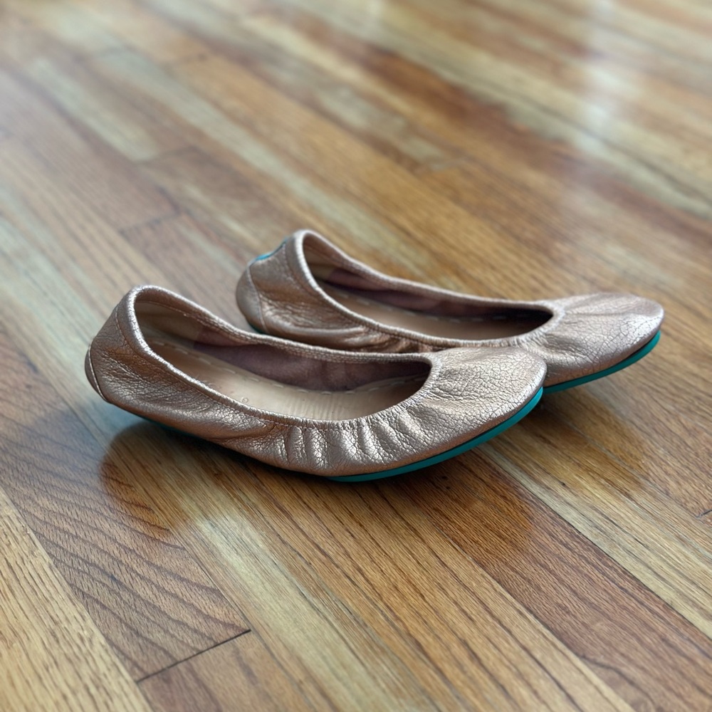 Rose Gold Glam Tieks Ballet Flats | Women’s 9